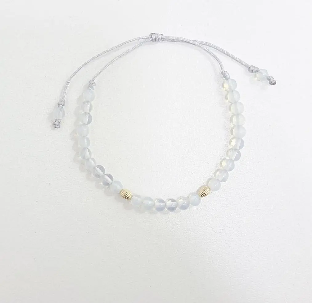 PULSERA AB PIEDRA LUNA (OPALO)