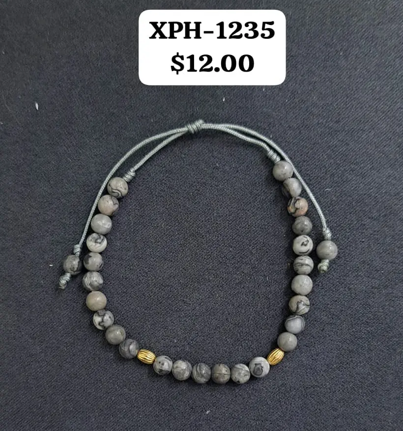PULSERA AB JASPE GRIS