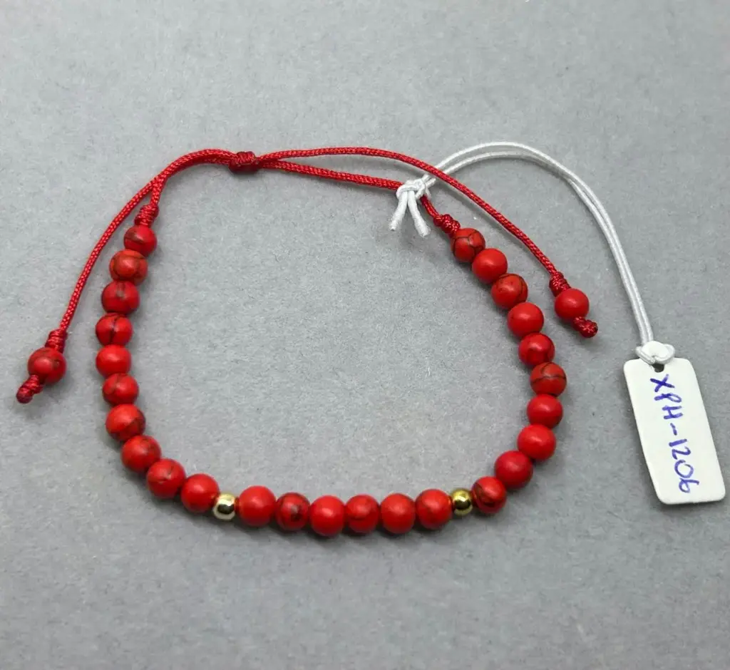 PULSERA AB HOWLITA ROJA